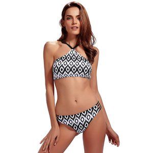 ADFOLF Swimsuits Halter Padding 2 Piece High Neck